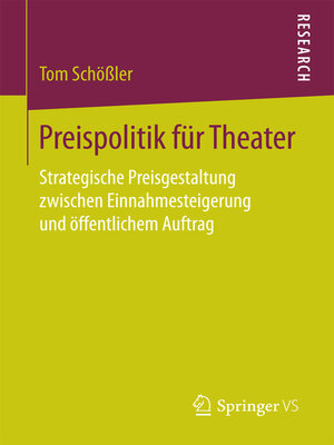 cover image of Preispolitik für Theater
